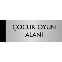 Metal Yönlendirme Levhası, Departman Kapı Isimliği Çocuk Oyun Alanı 7x20 Cm Gümüş Renk