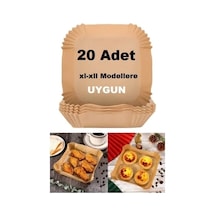 Büyük Boy Air Fryer Fritöz Pişirme Kağıdı 20 Adet Renkli