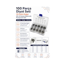 100 Parça Diyot Seti 10 Farklı Değer Do-41 Kutulu Elektronik Komponent Seti