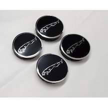 Jant Göbeği Jaguar 65/62 62Mm Yuva 4'Lü Set Siyah Çerçeveli