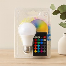 Led Ampul E27 9w Rgb Kumandalı 800 Lm 6500k Beyaz - Çok Renkli