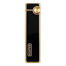 Hunter Soft Flame Siyah Gold Slim Metal Çakmak Ack057