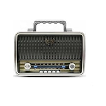 Kemai Retro Nostaljik Radyo Bluetooth Vintage Gri