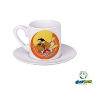 Speedy Gonzales Türk Kahvesi Fincanı 0173 Beyaz