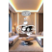 Ey Shop Krom 3 Lü Toplu Cloud 3 Renk Byz&sarı&günış Led Avize