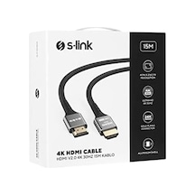 Slx-hd4k15 19+1 Hdmı To Hdmı 15m Metal V2.0 4k 4096 2160 30hz Kablo