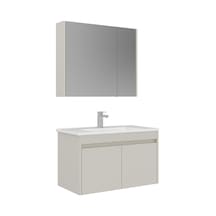 Orka Arno 85 Cm Parlak Kaşmir Kapaklı Banyo Dolabı Takımı Kaşmir