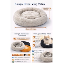 Kedi Köpek Simit Yatağı Karışık Renklerde 12 45 Cm