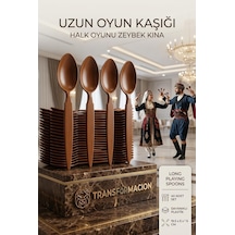 Transformacion Uzun Oyun Kaşığı Halk Oyunu Kaşığı - Kına Kaşığı Uzun Saplı Zeybek Oyun Kaşığı 40 Adet, 721656 256