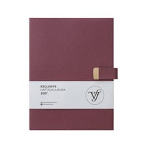 Victoria's Journals Exclusive 2027 Haftalık Ajanda A4 19x25cm Ivory 100gr. İçi Değişebilir Bordo