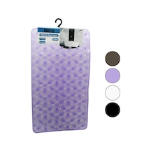Dikdörtgen - Lüx Pvc Petek Desen - Şeffaf-buzlu 98pcs Vantuz Kaydırmaz Banyo - Küvet Paspas 37x68cm 5705