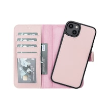 Apple Uyumlu iPhone 14 Plus Deri Cüzdanlı Kılıf Mwwn Nu2 Pembe