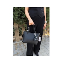 Just Polo Kadın Yeni Sezon Yumuşak Deri 4 Bölmeli Ayarlanabilir Askılı Lüks El Ve Omuz Çantası Shopper Siyah 41742234