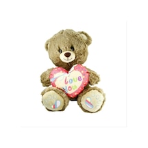 Mey İthalat Pjh2324 Peluş 30cm Love You Kalpli Ayı -vrd Kahverengi