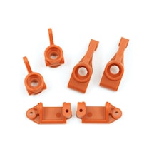 Samdoo Trax4 Slash 2wd Vxl Rc Araba Alüminyum Gövde Sürüş Bileşeni: Turuncu Ön Direksiyon Düğümü + Arka Eksen Kolu + C Kolu Yedek Seti