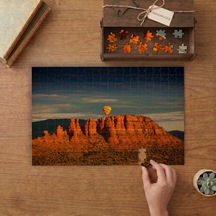 Sıcak Hava Balonu - Kayalar - Manzara Tasarımı 240 Parça Ahşap Puzzle Ahşap Kutuda Mpy10442
