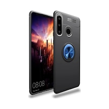 Huawei Y6p Kılıf Range Yüzüklü Silikon - Siyah-mavi 0.2M-Çok Renkli