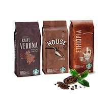 Starbucks Caffe Verona + House + Ethiopia Çekirdek Kahve Seti 3 x 250 G