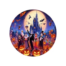 Hallowen Yuvarlak Pasta Yenilebilir Resim Baskı 20 Cm