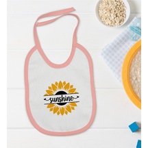 Bk Kids Sunshine Tasarımlı Pembe Bebek Mama Önlüğü