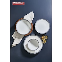Kahramanlar Defne 24 Parça 6 Kişilik Porselen Yemek Takımı