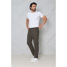 Blayn Jeans Erkek Fileto Cepli Yazlık Keten Pantolon Haki Kahverengi