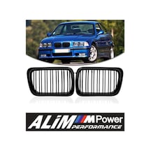 Bmw E36 1996 1999 Piano Black Çift Çıtalı Ön Panjur Böbrek Seti Uyumlu Değişim Parça