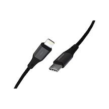 Wahoo Type C-lightning 27watt Pd Hızlı Şarj Kablosu, Siyah/antrasit Metal 100 Cm Standart