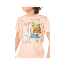 Toontoy Kids Toontoy Erkek Çocuk Original Baskılı Tişört Bej