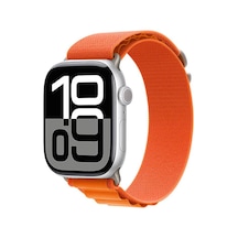 Watch 10 42mm Uyumlu Mkst Krd-74 Hasır Kordon-turuncu