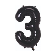3 Rakam Siyah Folyo Balon 80 Cm