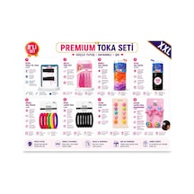 8'li Set Çok Renkli Premium Xxl Kız Çocuk Karma Saç Tokası Seti Yıldız Ve Işıltılı Figürlü. B