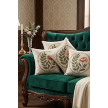 4lü Kırlent Kılıfı, Dijital Baskılı Çift Taraflı Kırlent Kılıfı 45x45cm Kod 63674 Çok Renkli