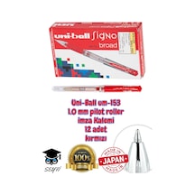 Signo Broad Um-153 1.0 Mm Pilot Roller İmza Kalemi, Kırmızı, 12 Adet