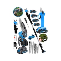 Dragro DRG-598tls Mavi 4x4 598 Vf 20Ah 2li Set 4 Akülü Teleskopik Ağaç Dal Kesme Budama Makası