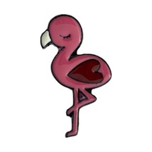Flamingo Pembe Kuş Hayvansever Şık Hediyelik Rozet 1893 Çok Renkli