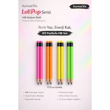 Lolipop Serisi 12 Li Fosforlu Hb Kurşun Kalem 8'li
