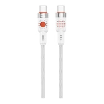 Nettech Nt-dc32 60w Plastik 100 Cm Type-c To Type-c Şarj Ve Data Kablosu Beyaz