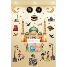 Hoşgeldin Ramazan Temalı Süper Sticker Paketi Ramazan Süsleri Ramazan Duvar Sticker