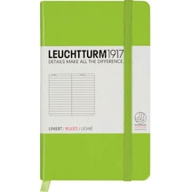 Leuchtturm1917 Not Defteri Cep Boy A6 , Sert Kapak, 187 Numaralandırılmış Sayfa, Çizgili, Lime Yeşil