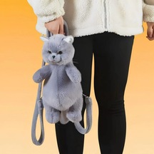 NessiWorld Küçük Kedi Sırt Çantası Gri