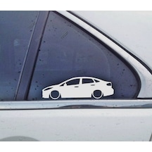Fiesta Sedan Mk7 Kelebek Cam Oto Sticker 17 Cm 2 Adet