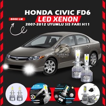 Honda Civic Fd6 2007-2012 Sis Farı Uyumlu Şimşek Etkilii Led Xenon Performance Series H11