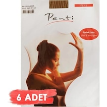 Penti 6 Lı Kadın Parlak Ince Fit Külotlu Çorap Açık Ten. 001