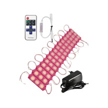 20 Adet 24 Volt 3 Watt 3 Lens Pembe 3030 Led Modül 12a Tek Renk Rf Dimmer 2a Priz Tipi Adaptör Set