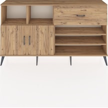 Arges Konsol 6 Raflı Tek Çekmeceli 2 Kapaklı 176x30x99 Çam-çam Atlas Çam - Atlas Çam