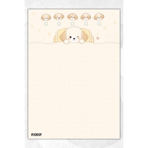 A5 Bloknot Kareli Defter - 50 Yaprak - Memopad - Notepad - Not Defteri - Not Kağıdı - 3695 Çok Renkli