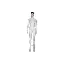 Cansız Vitrin Mankeni Kadın Boy Mankeni Makyajlı Plastik Beyaz