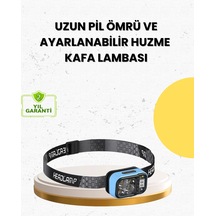 Zenvia Üç Renkli Led Kafa Feneri 53 Mod Güç Göstergeli Type C Şarjlı Znv2026 Çok Renkli