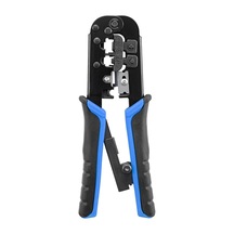 Neevoyu Multifonksiyon Tel Presi - 8p/6p Ağ Ve Telefon Kablosu Kristal Uç Presleme, Soyma Ve Kesme Aleti 7sq-568 Siyah+mavi